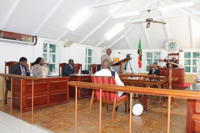 Premier of Nevis Hon. Vance Amory at a sitting of the Nevis Island Assembly (file photo)